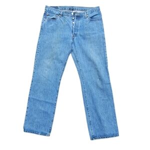 * Levi Strauss 36"X32" 501 Blue Jean Straight Leg Light Blue Wash Vintage